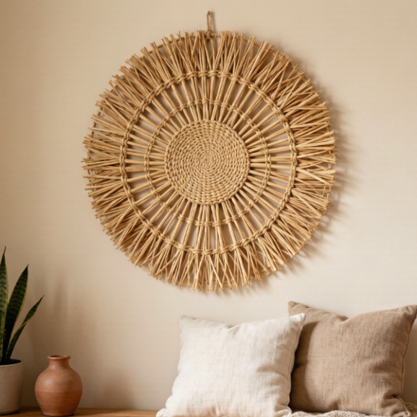 Woven Straw Wall Disc