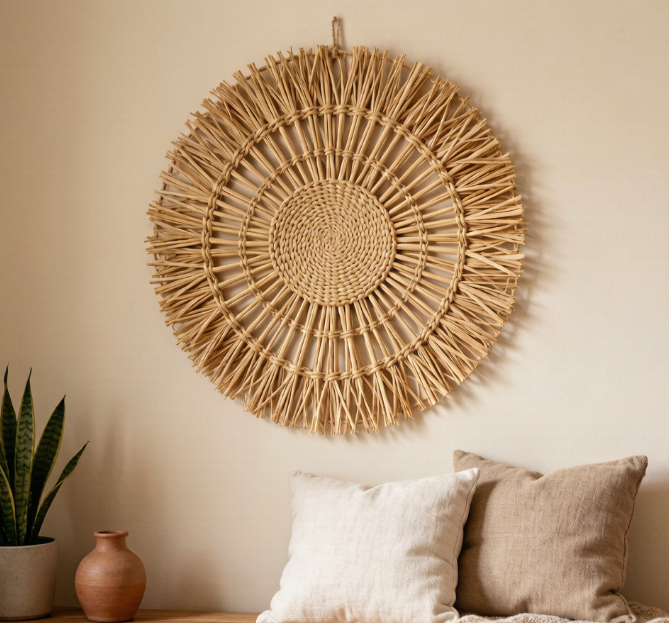 Woven Straw Wall Disc