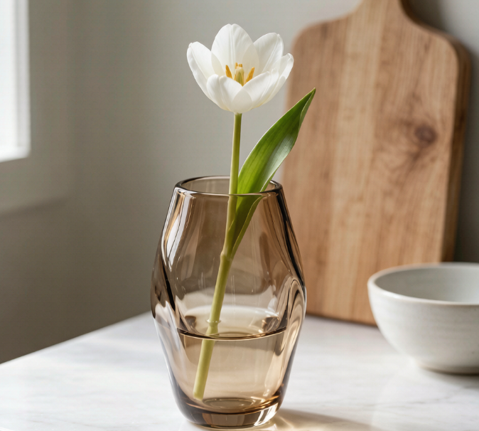 Hand Blown Glass Bud Vase