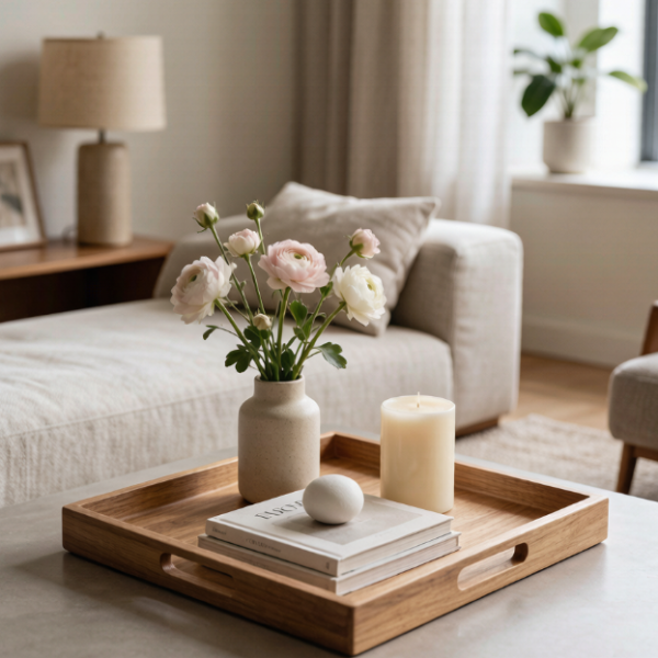 Wooden Square Serving Tray
