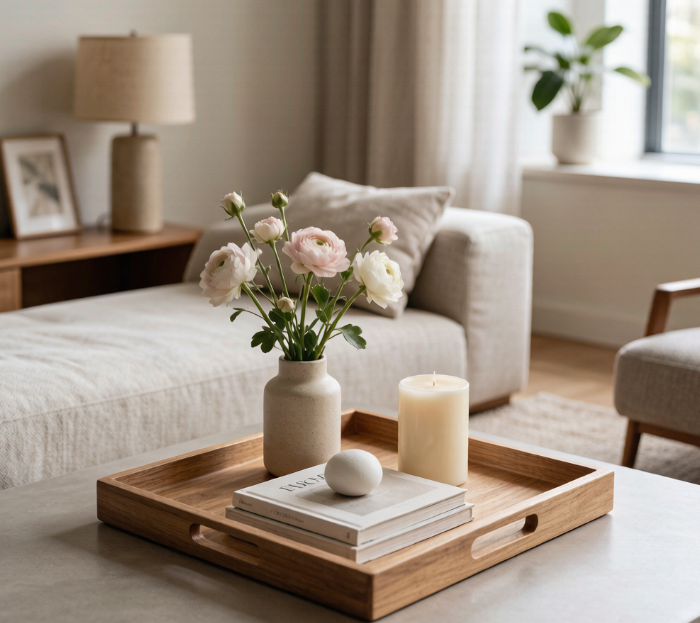 Wooden Square Serving Tray