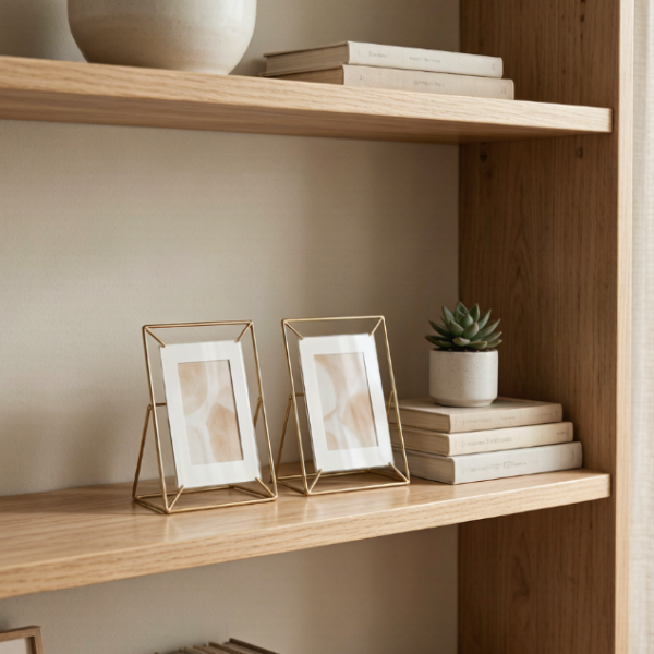 Set of 2 Metal Wireframe Photo Frames