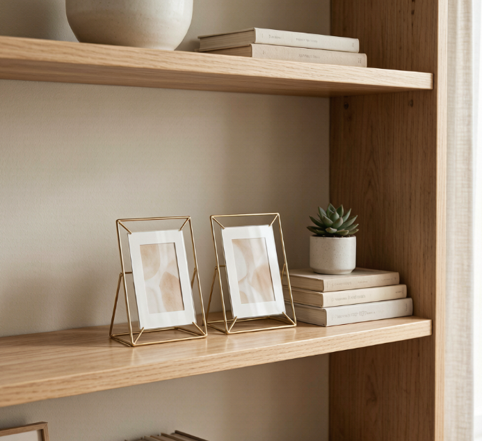 Set of 2 Metal Wireframe Photo Frames